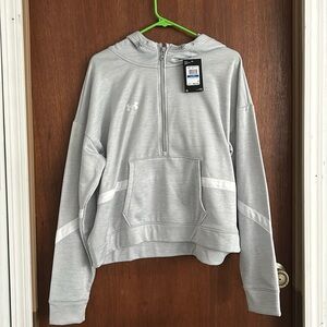 UNDER ARMOUR WOMENS XL STORM FLEECE HALF-ZIP HOODIE
